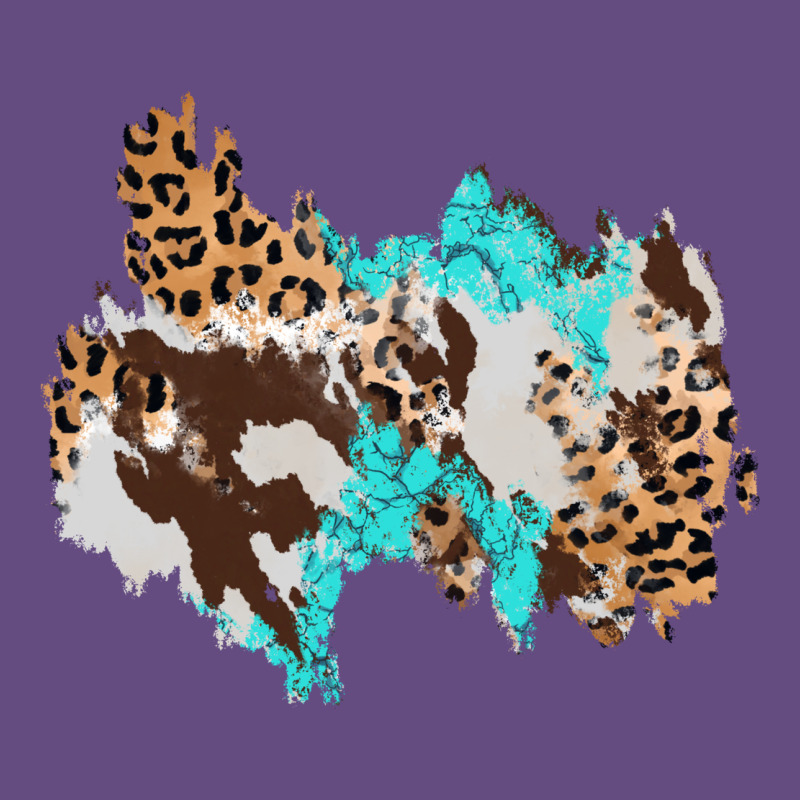 Cowhide Leopard Turquoise Patch Vintage Hoodie by AdoDesignShop | Teevron