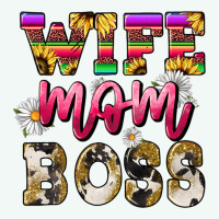 Wife Mom Boss Daisy Premium Hoodie | Teevron