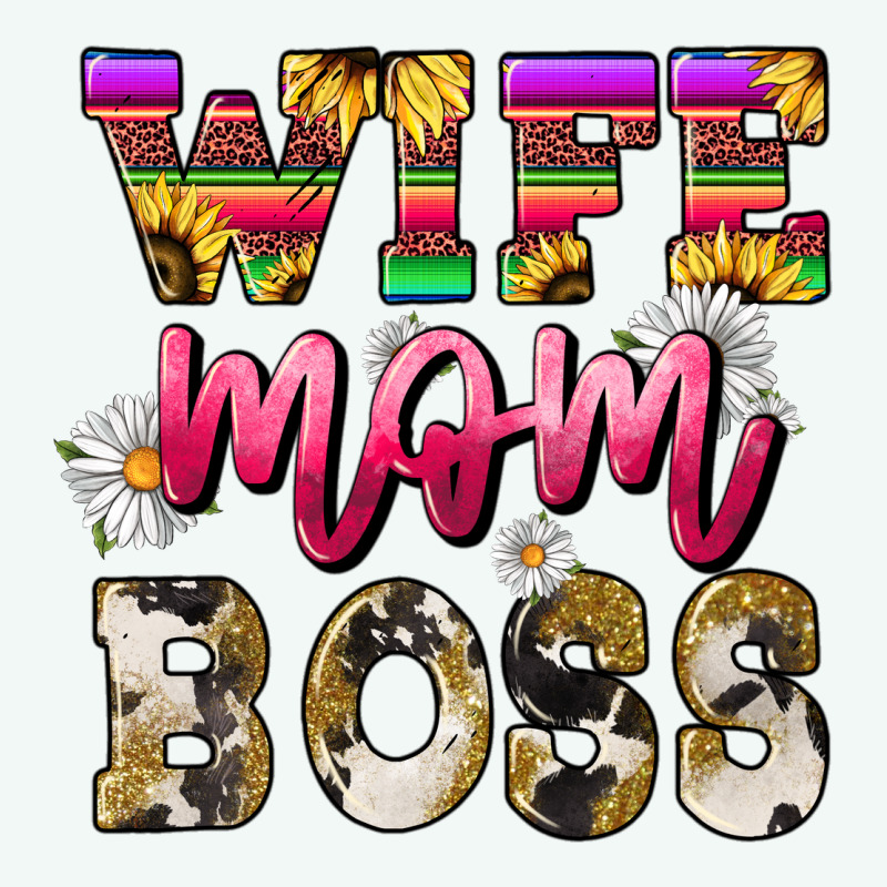Wife Mom Boss Daisy Premium Hoodie by NancyCooperArtShop | Teevron