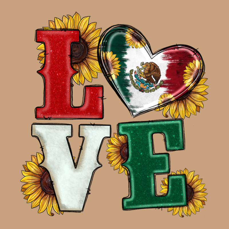Mexican Flag With Sunflowers Love Vintage Tee by RanaPortraitStore | Teevron