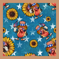 4th Of July Sunflowers Hotdog Seamless Pattern Heavyweight Hoodie | Teevron