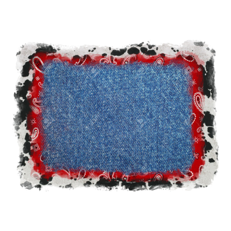 Cowhide Bandana Denim Background Premium Sweatshirt by AdoDesignShop | Teevron