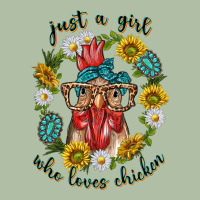 Just A Girl Who Loves Chicken With Sunflowers And Gemstone Urban Heavy Tee | Teevron