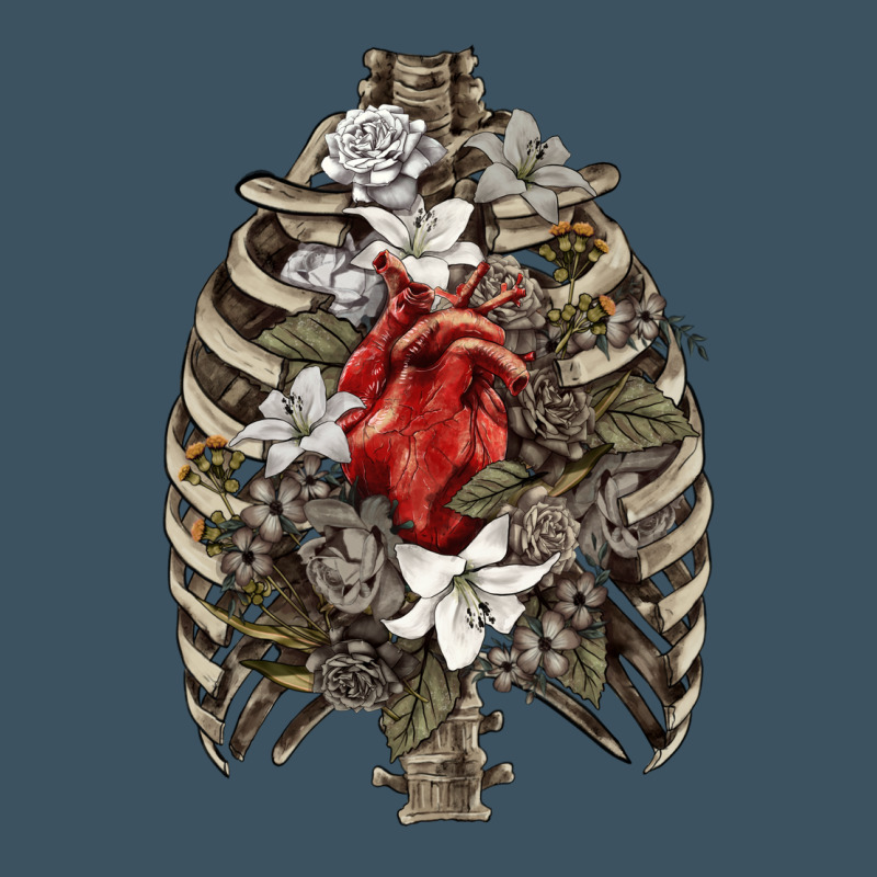 Skeleton Rib Cage Heart Urban Heavy Tee by RanaPortraitStore | Teevron