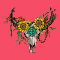 Boho Bullskull With Sunflower And Gemstone Premium Sweatshirt | Teevron