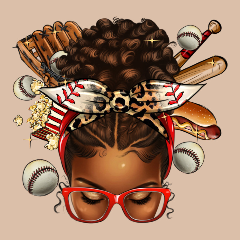 Baseball Afro Messy Bun Urban Heavy Tee by texasbilliewilder | Teevron