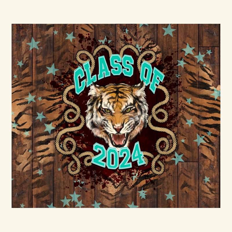 Class Of 2024 Tiger Premium Hoodie by NancyCooperArtShop | Teevron