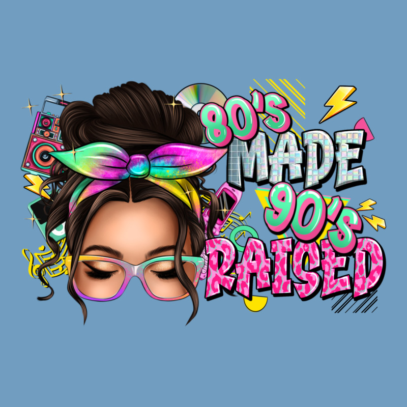 80s Made 90s Raised Messy Bun Urban Heavy Tee by texasbilliewilder | Teevron
