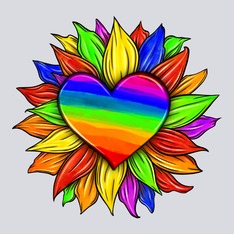 Lgbtq Color Heart And Sunflower Zipper Hoodie by HRA Design Shop | Teevron