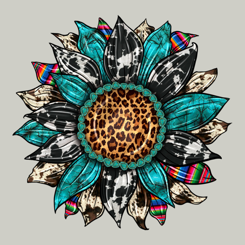 Cowhide Leopard Serape Gemstone  Sunflower Heavyweight Hoodie by Artiststas | Teevron