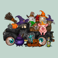 Halloween Farm Animals Truck Zipper Hoodie | Teevron