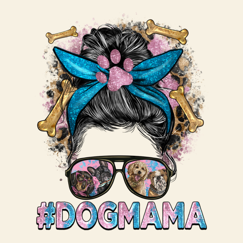 Dog Mama Messy Bun Vintage Tee by BarkalooDesign | Teevron