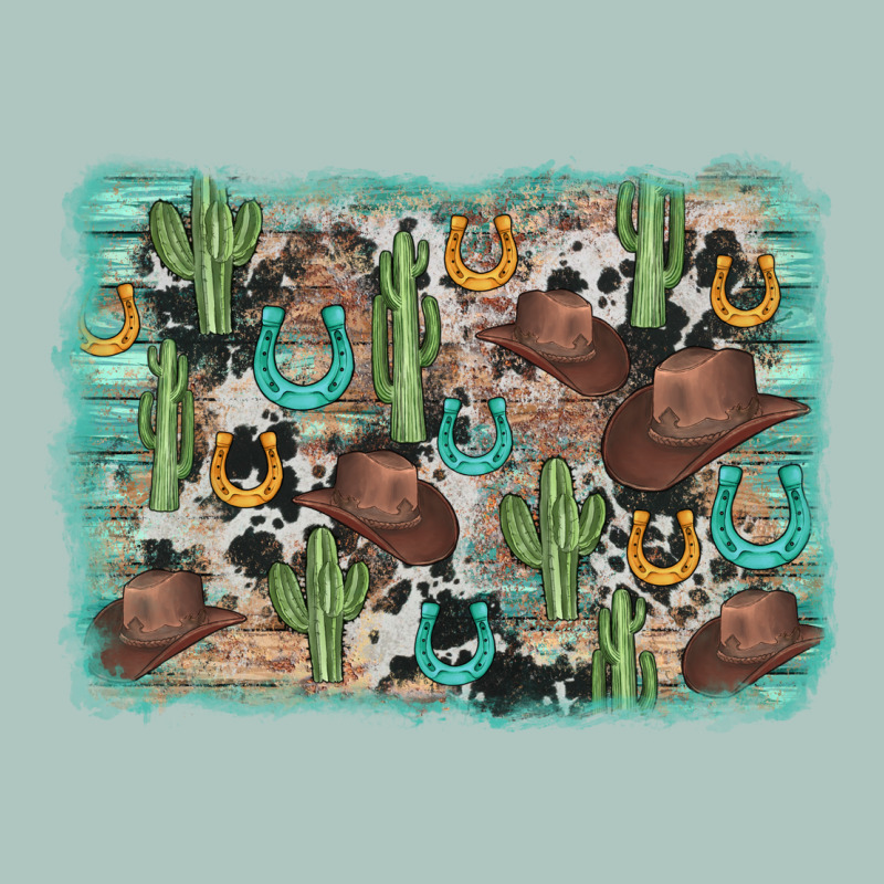Cactus Cowboy Hat Background Premium Sweatshirt by AdoDesignShop | Teevron