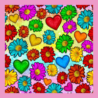 Pride Lgbtq Flowers And Hearts Seamless Pattern Urban Hoodie | Teevron