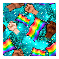 Pride lgbtq hands with flag seamless pattern | Teevron