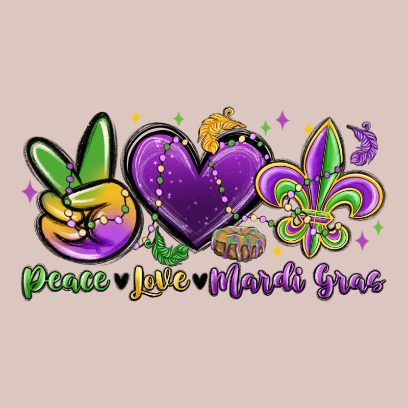 Peace Love Mardi Gras Premium Hoodie by MaliasSmallBusiness | Teevron