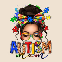 Autism Mom Afro Messy Bun (1) Urban Heavy Tee | Teevron