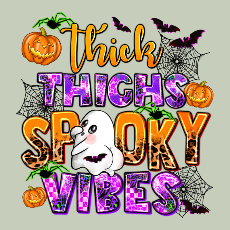 Thick Thighs Spooky Vibes Ladies Tee by AdoDesignShop | Teevron
