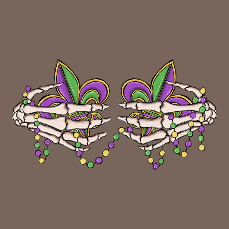 Skeleton Hands Mardi Gras Premium Hoodie by MaliasSmallBusiness | Teevron