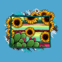 Wyoming Map Sunflower Cactus Serape Premium Hoodie | Teevron