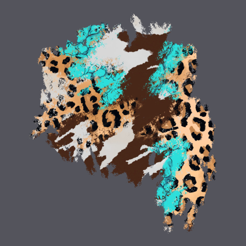 Cowhide Leopard Turquoise Patch Vintage Hoodie by AdoDesignShop | Teevron