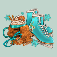 Winter Ice Skating Boots And Coffee Zipper Hoodie | Teevron
