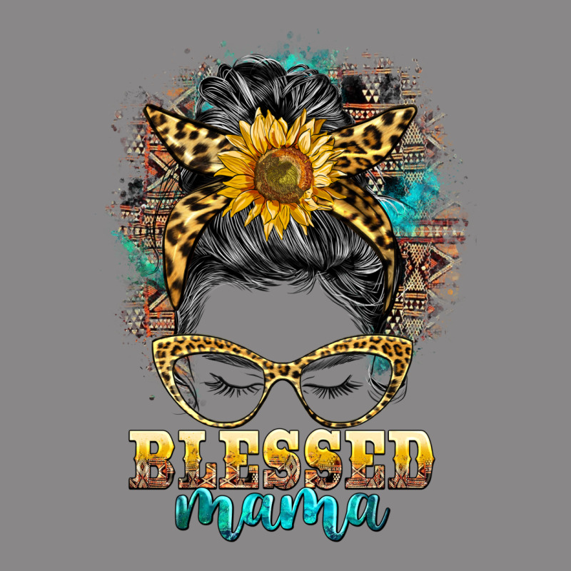 Blessed Mama Messy Bun Vintage Tee by BarkalooDesign | Teevron