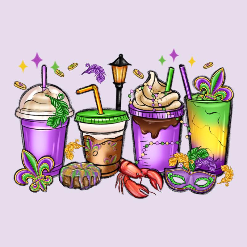 Mardi Gras Coffee Cups Premium Hoodie by MaliasSmallBusiness | Teevron