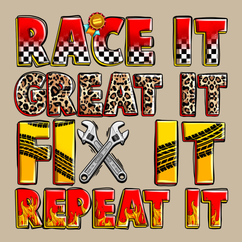 Race It Great It Fix It Repeat It Long Sleeve Tee by Zillion Design Studio | Teevron