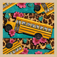 School Bus And Leopar Seamless Pattern Heavyweight Hoodie | Teevron