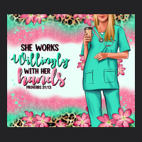 She Works Willingly With Her Hands Blonde Nurse Vintage Tee | Teevron