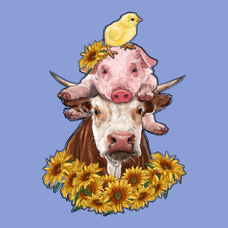 Cow With Pig And Chick Long Sleeve Tee by RanaPortraitStore | Teevron