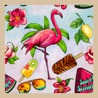 Sweet Summer Flamingo Seamless Pattern Heavyweight Hoodie | Teevron