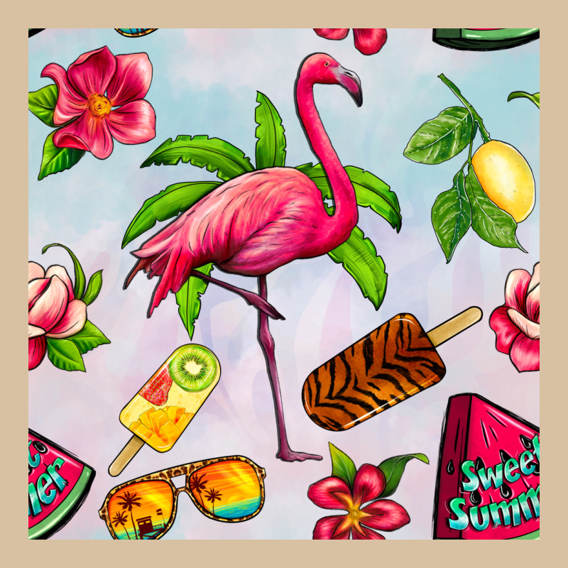 Sweet Summer Flamingo Seamless Pattern Heavyweight Hoodie by BundleAndBundleShop | Teevron