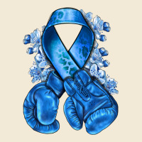 Blue Ribbon With Boxing Gloves Premium Hoodie | Teevron