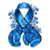 Blue ribbon with boxing gloves | Teevron