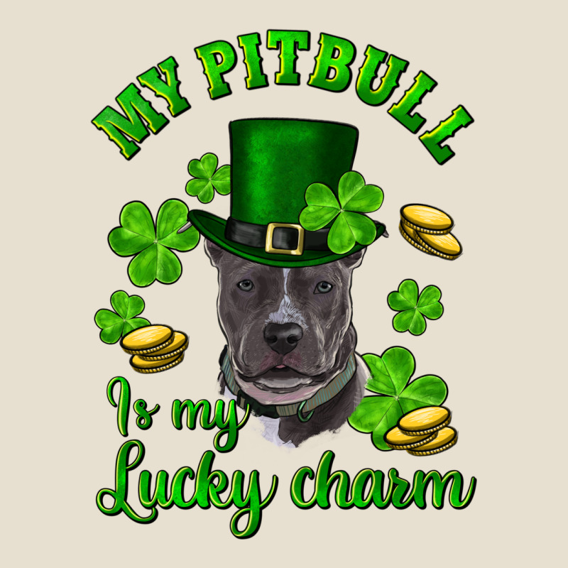St. Patrick's Day My Pitbull Is My Lucky Charm With Hat Urban Heavy Tee by RanaPortraitStore | Teevron