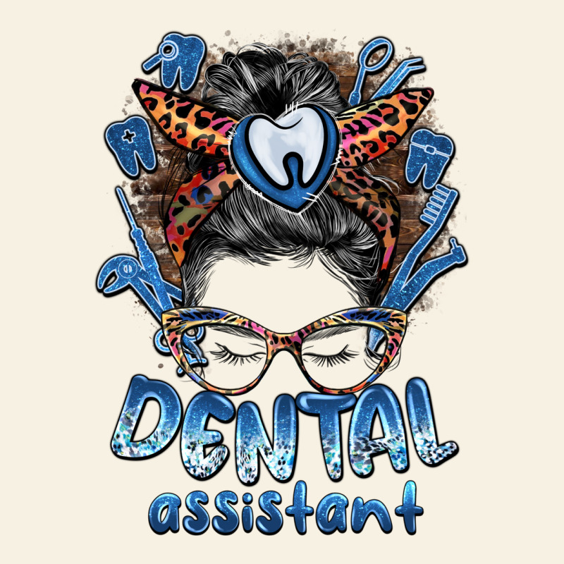 Dental Assistant Messy Bun Vintage Tee by BarkalooDesign | Teevron