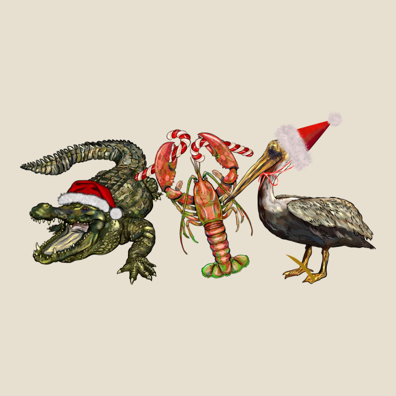 Christmas Alligator Pelican Crawfish Urban Heavy Tee by BarkalooDesign | Teevron