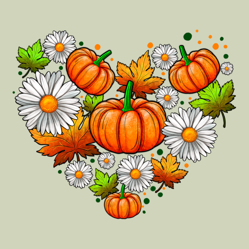Pumpkin And Daisies Heavyweight Hoodie by AdoDesignShop | Teevron