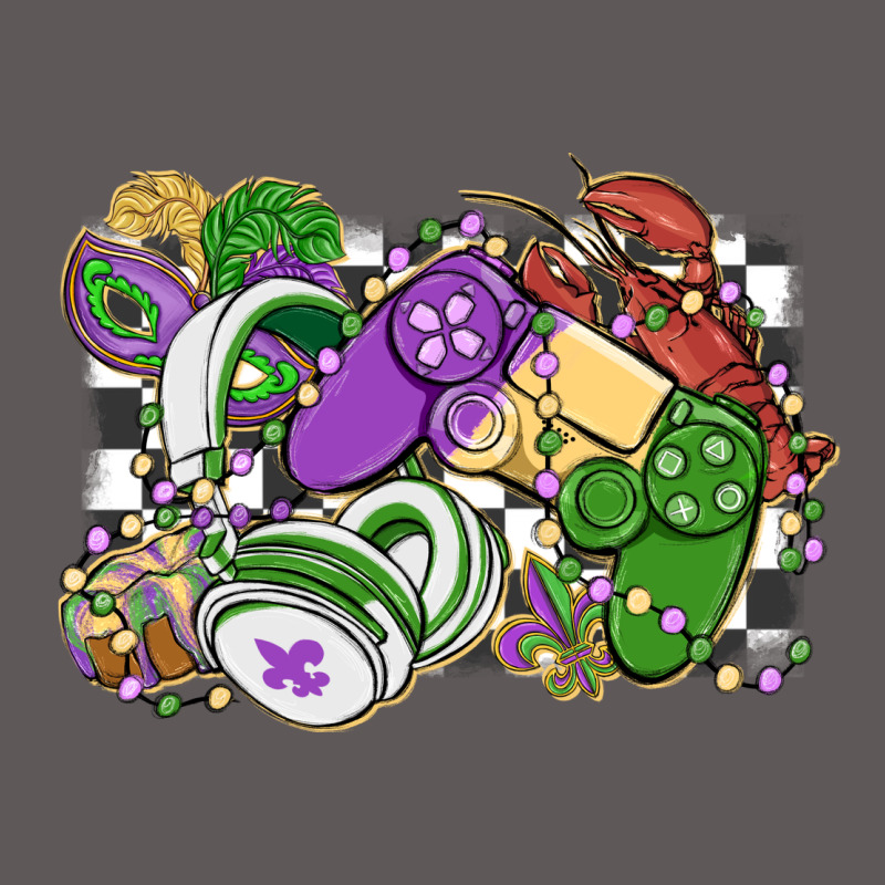 Gamer Mardi Gras Game Controller Premium Hoodie by MaliasSmallBusiness | Teevron
