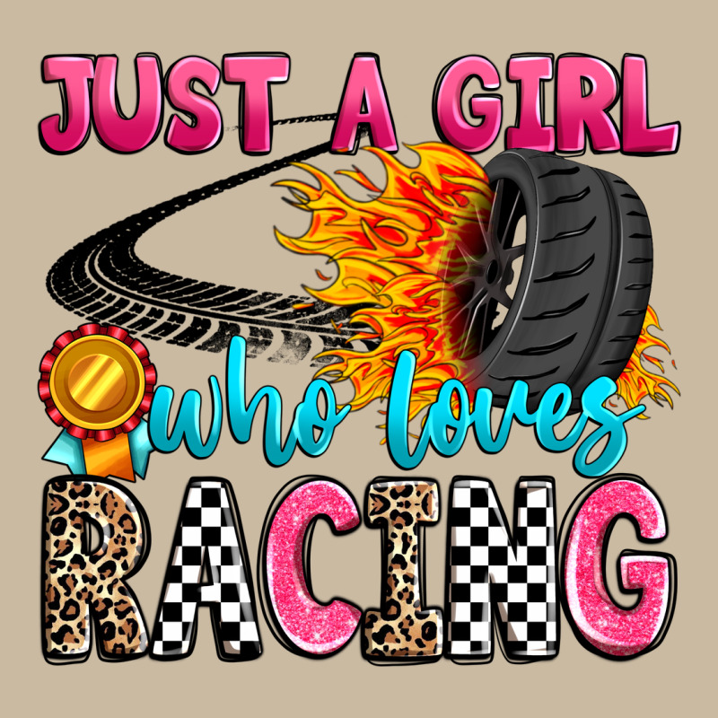 Just A Girl Who Loves Racing Long Sleeve Tee by Zillion Design Studio | Teevron