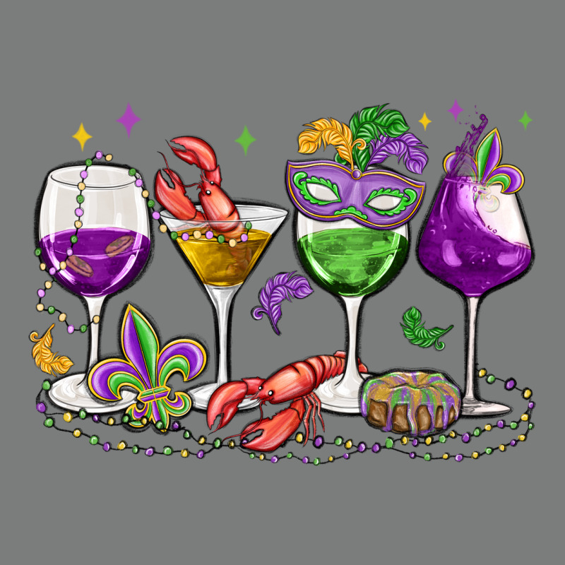 Mardi Gras Wine Glasses Premium Hoodie by MaliasSmallBusiness | Teevron