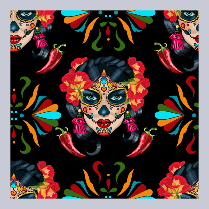Sugar Skull Seamless Pattern Heavyweight Hoodie by BundleAndBundleShop | Teevron