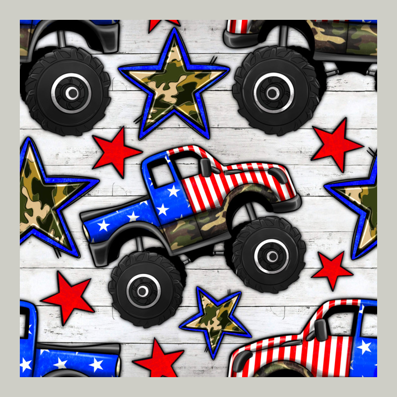 Usa Monster Truck Seamless Pattern Heavyweight Hoodie by BundleAndBundleShop | Teevron