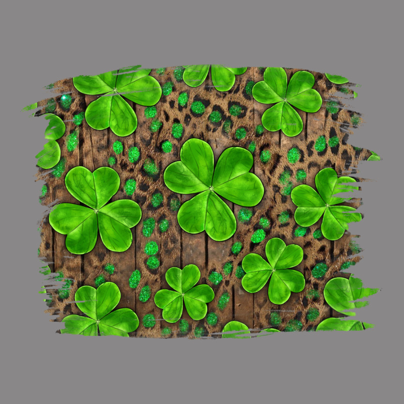 St Patricks Day Shamrock And Leopard Distressed Ba Vintage Tee by RanaPortraitStore | Teevron