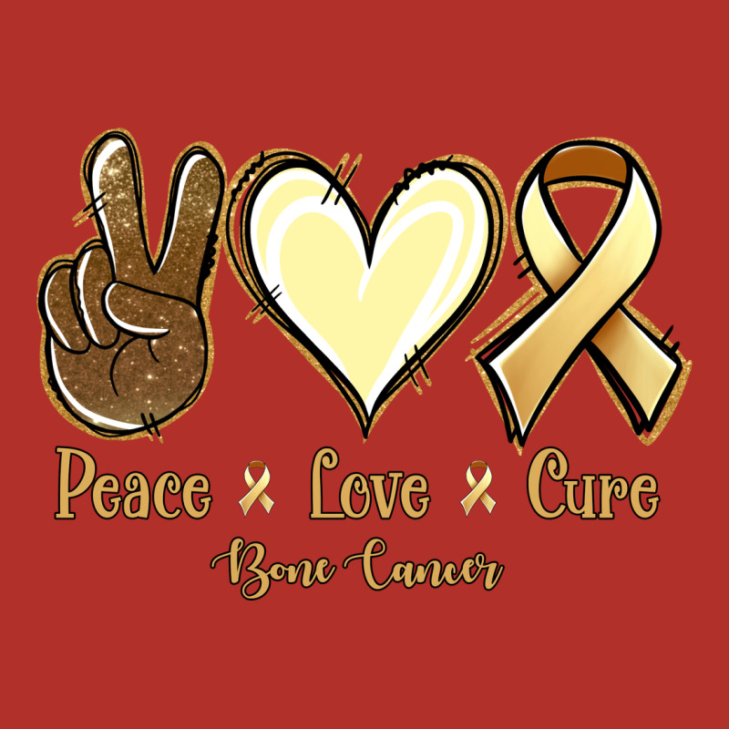 Peace Love Cure Bone Cancer Premium Hoodie by NancyCooperArtShop | Teevron