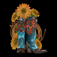 Western Boots With Sunflowers Premium Sweatshirt | Teevron