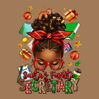 Santa's Favorite Secretary Afro Messy Bun Classic Tee | Teevron