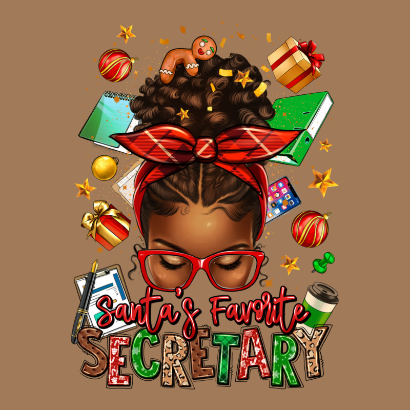 Santa's Favorite Secretary Afro Messy Bun Classic Tee by texasbilliewilder | Teevron